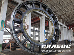 Girth gear of limestone ball mill